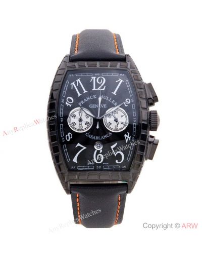 New Copy Franck Muller Men's Casablanca Quartz Chronograph Watches So Black